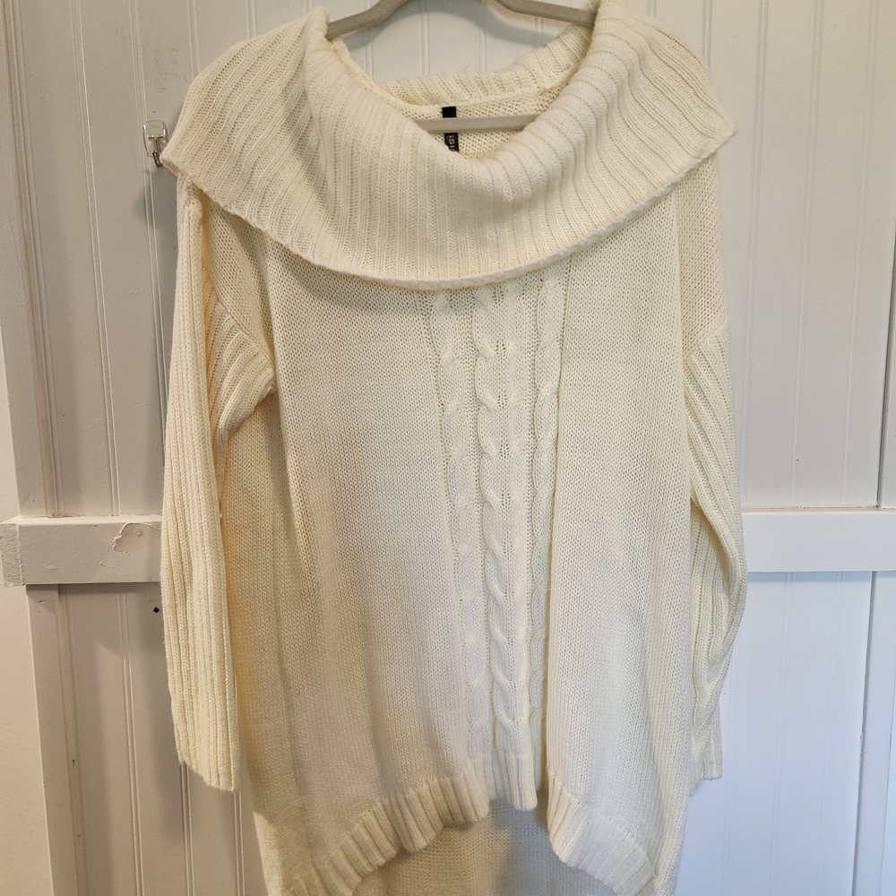 Massini Ivory Cowl Neck Sweater